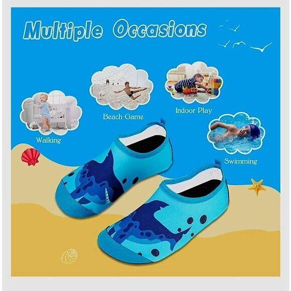 NIP NING SHARK TODDLER WATER SHOES - Picture 6 of 7